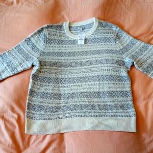 J Crew knit sweater. New with tags. Size XL, 100% Cotton